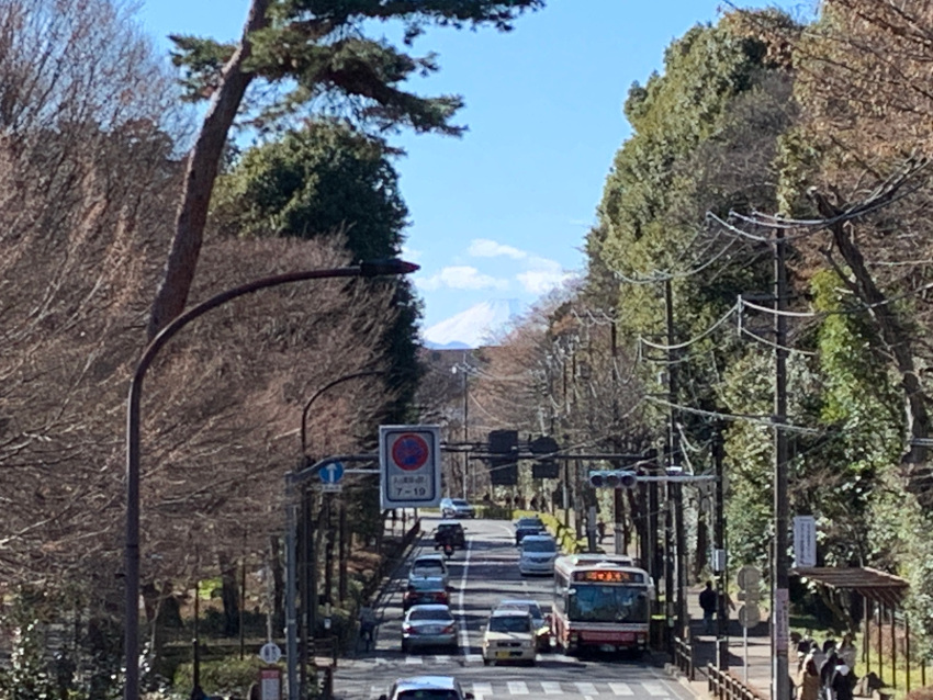 井の頭公園から見えた富士山